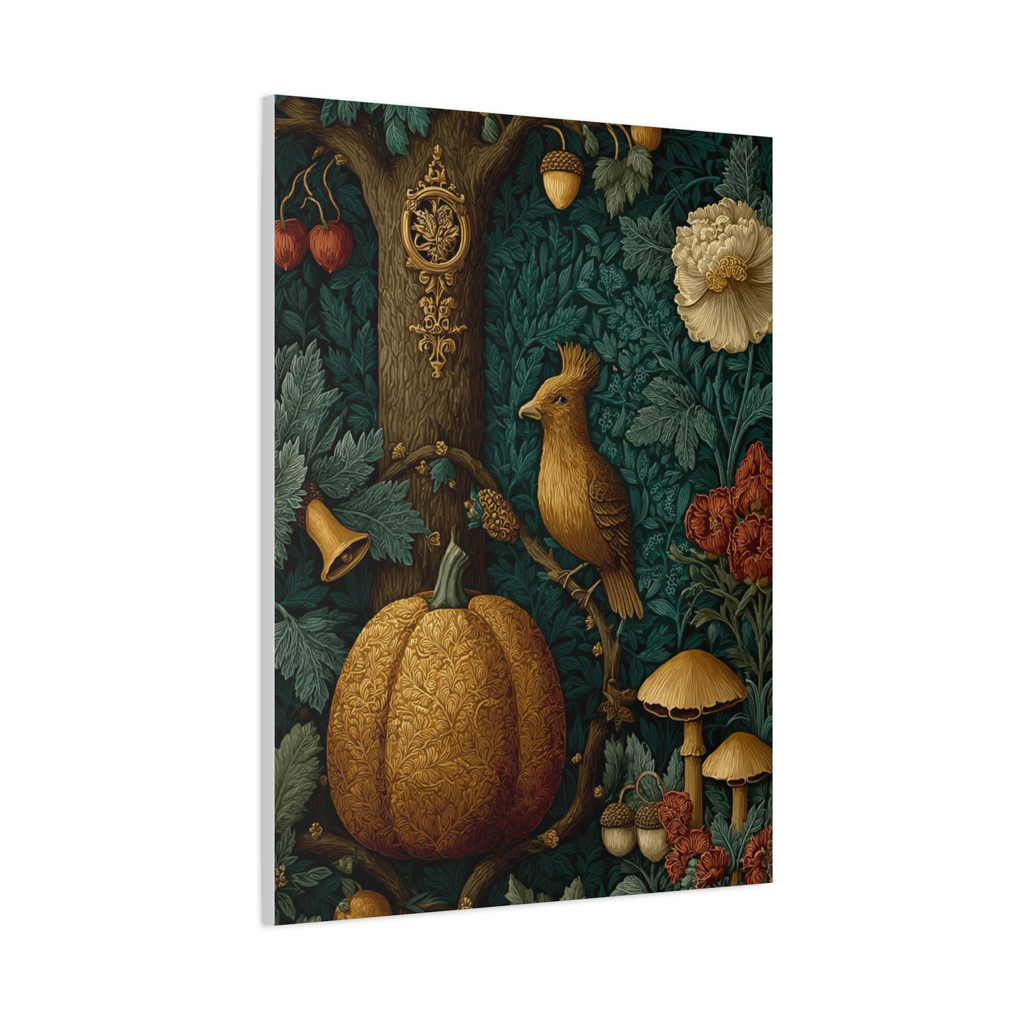 Autumn Woodland Tapestry Scene Wall Art & Canvas Print
