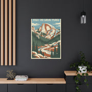 Visit The Great Peaks Vintage Poster Wall Art & Canvas Print