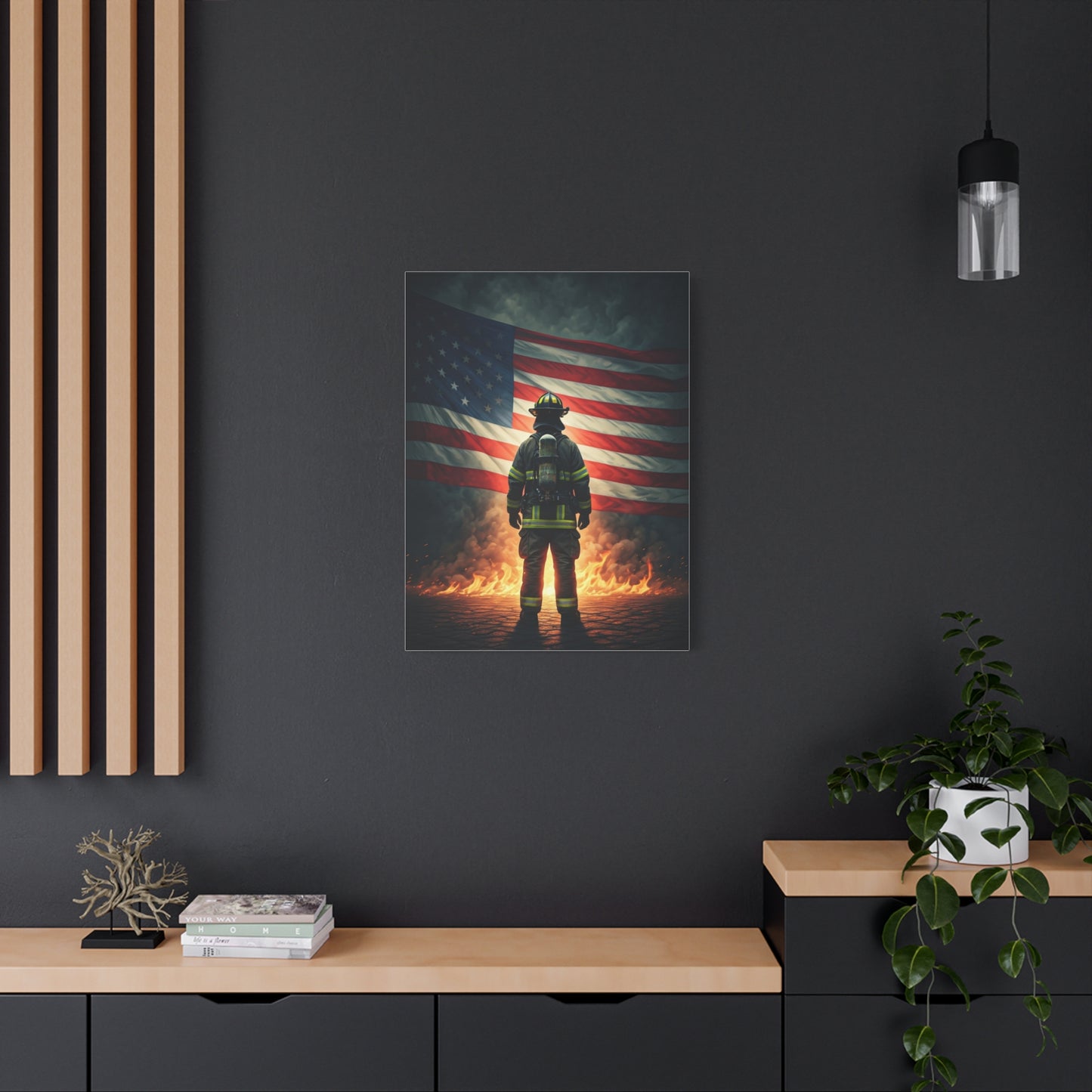 Firelit Patriot Soldier Legacy Wall Art & Canvas Prints