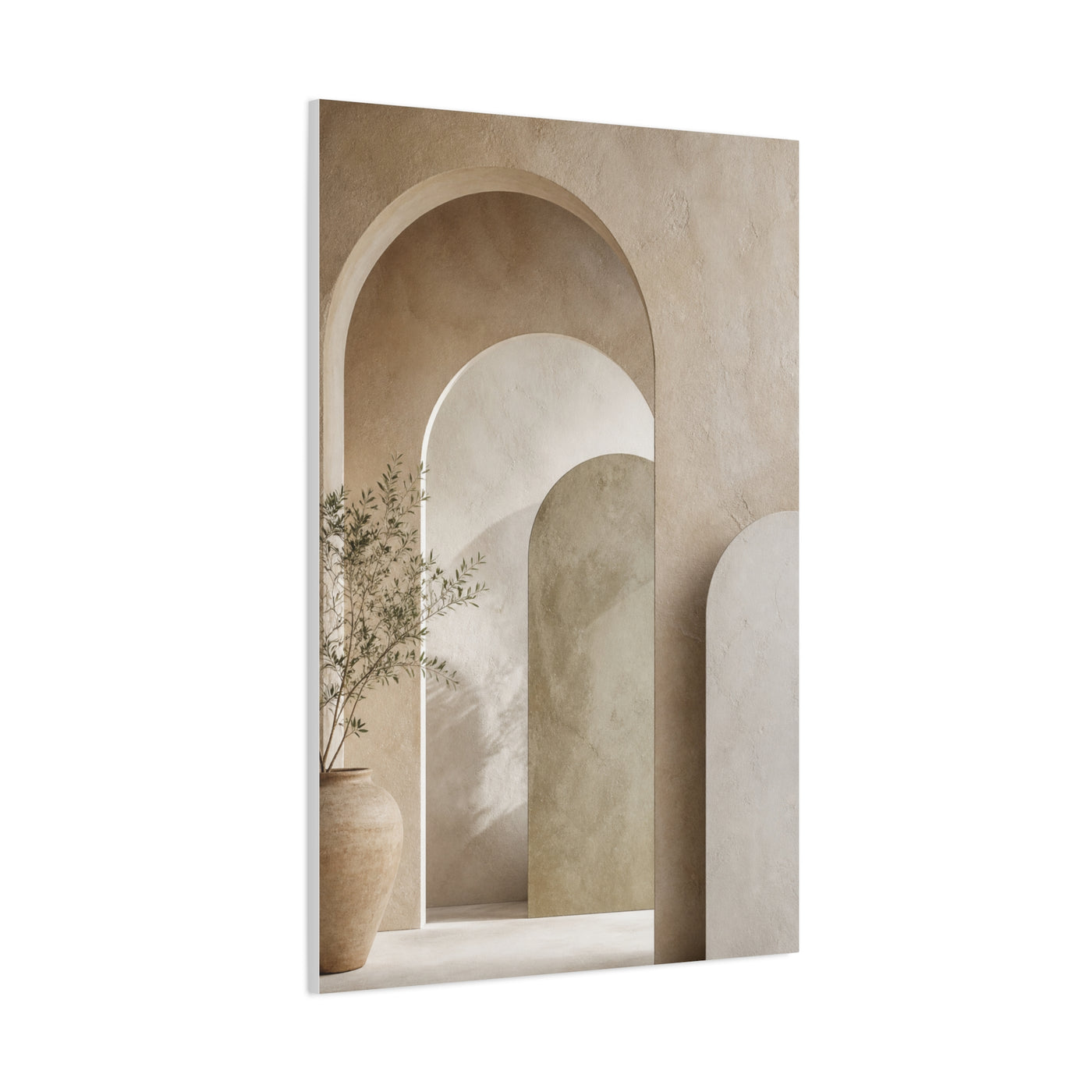 Soft Neutral Architectural Arch Wall Art & Canvas Print