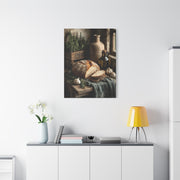 Rustic Bread and Olive Oil Still Life Wall Art & Canvas Print