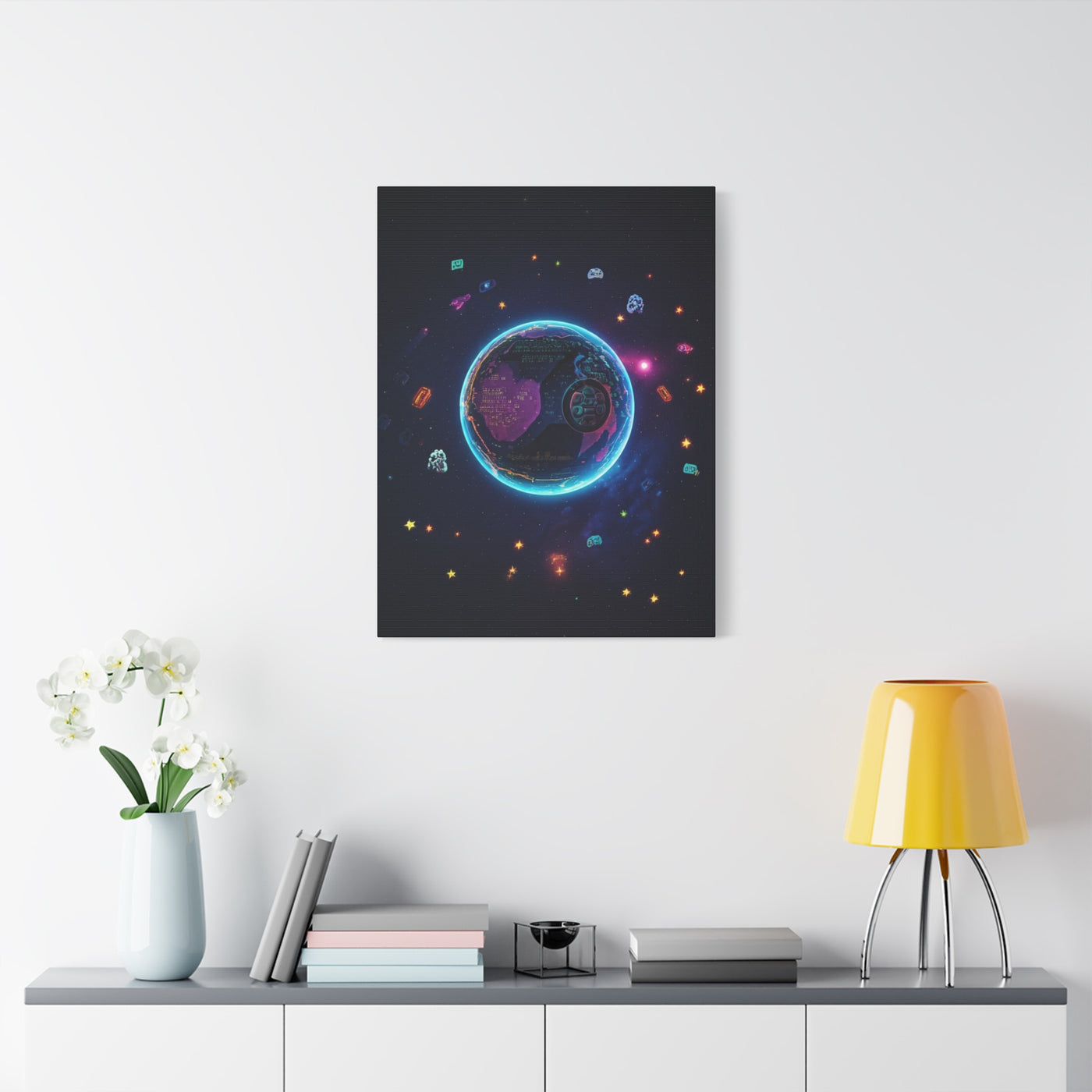 Pixel Orbit Universe Wall Art & Canvas Prints