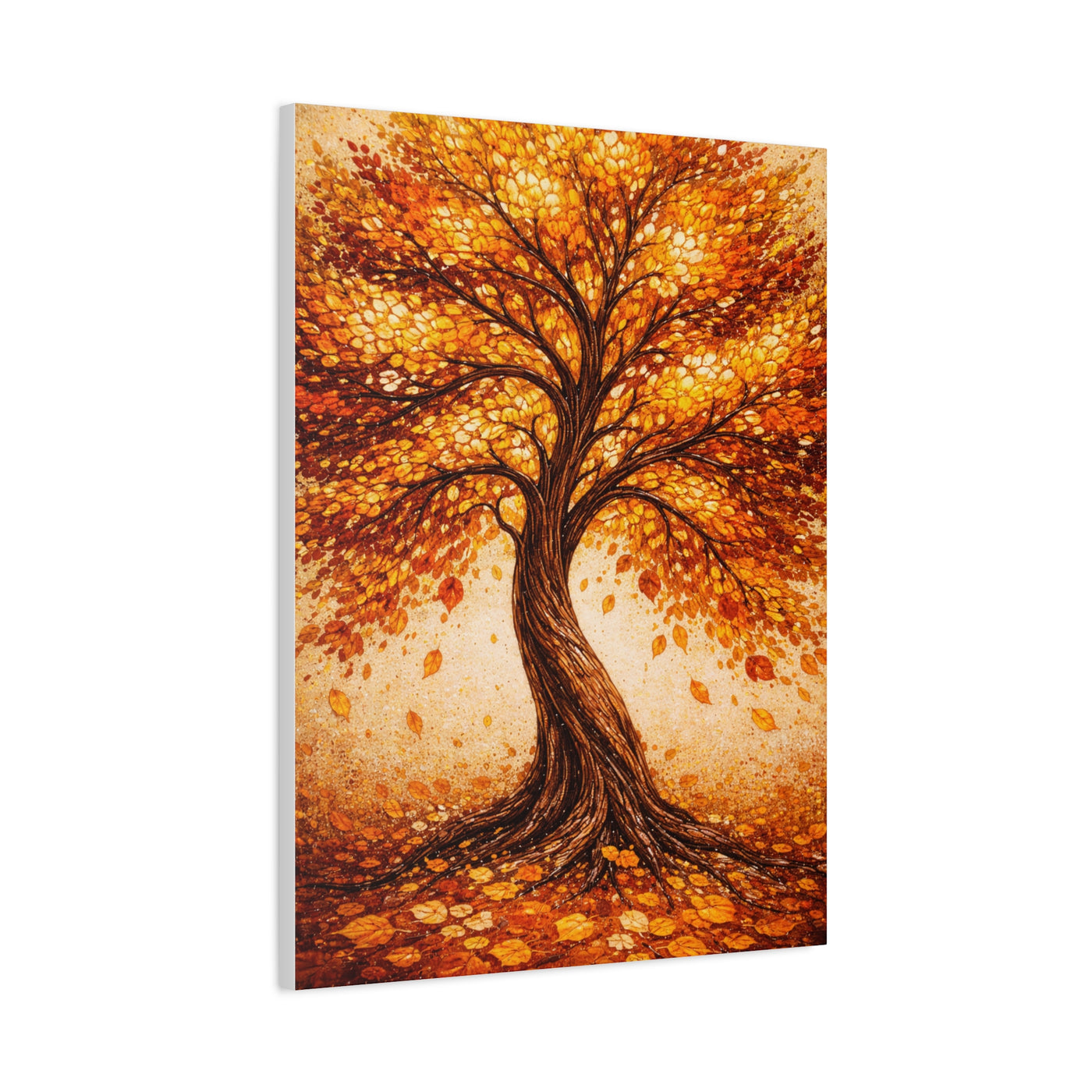 Golden Autumn Tree Radiance Wall Art & Canvas Print