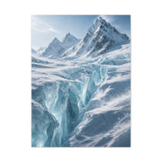 Icy Blue Glacial Crevasse Wall Art & Canvas Print