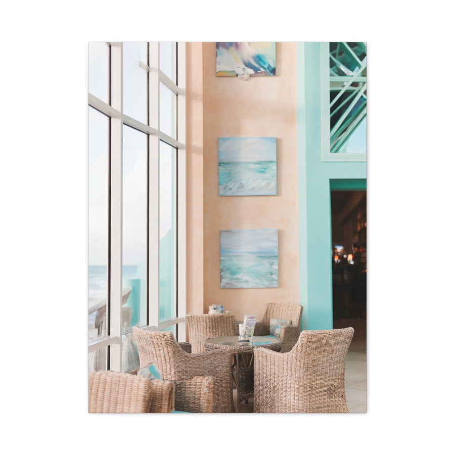 Coastal Resort Lounge Ocean Horizon Wall Art & Canvas Print