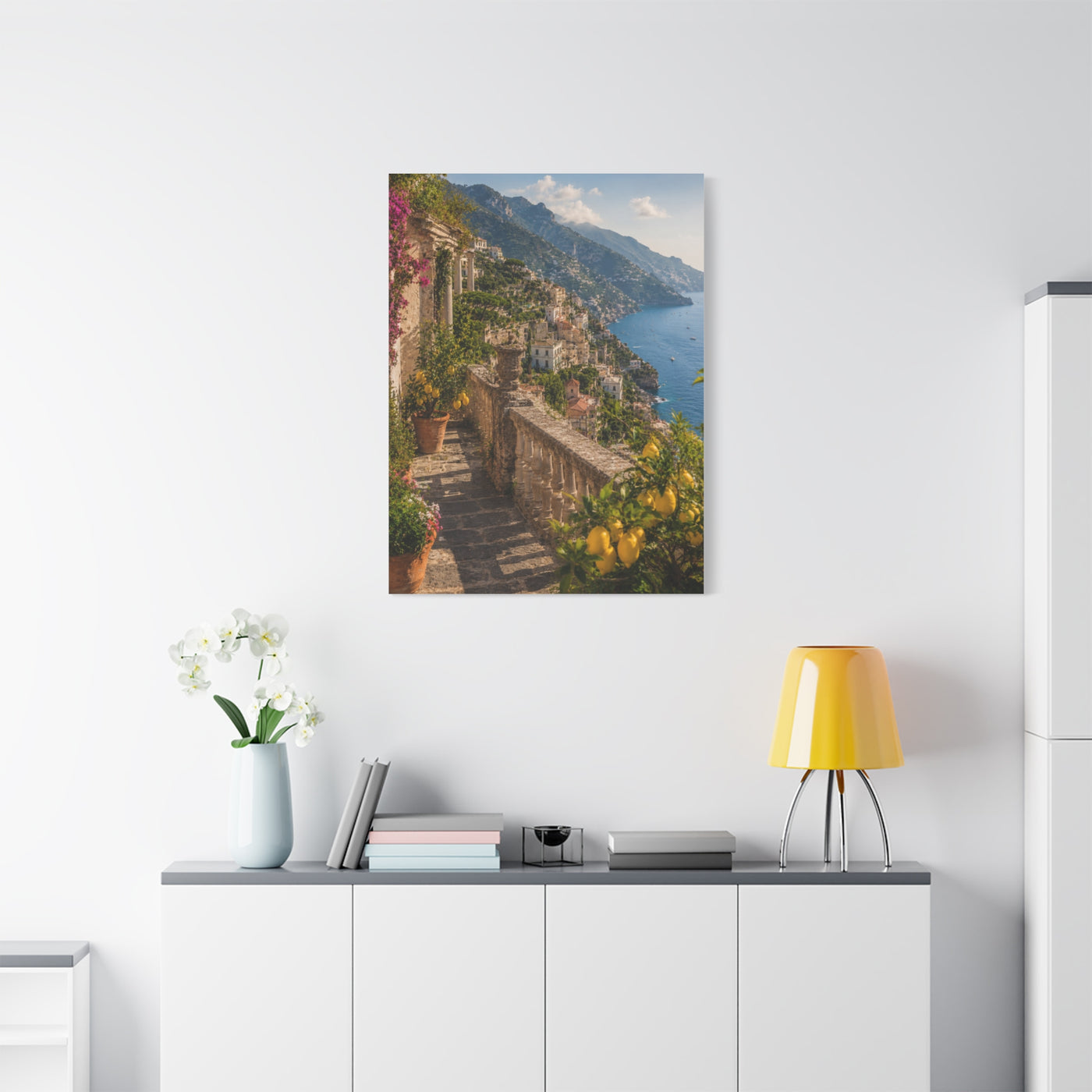 Amalfi Coast Terrace View Wall Art & Canvas Print