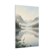 Be Still Mountain Lake Scripture Wall Art & Canvas Print