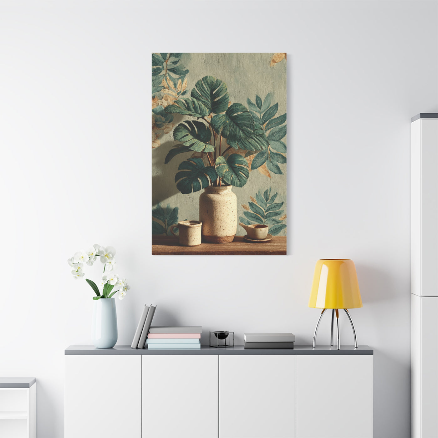 Tropical Green Botanical Still Life Wall Art & Canvas Print