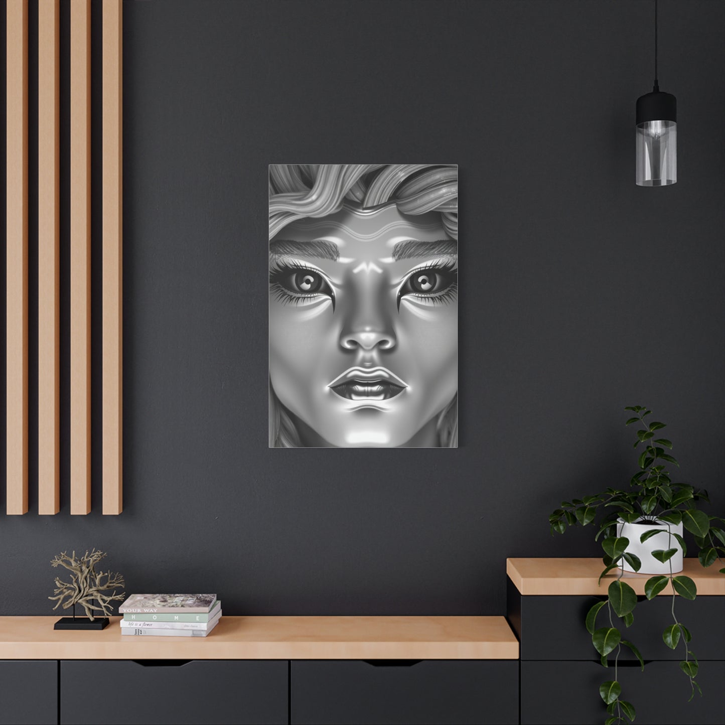Premium Gray & White Art Supreme Canvas Gallery Wall Art & Canvas Print