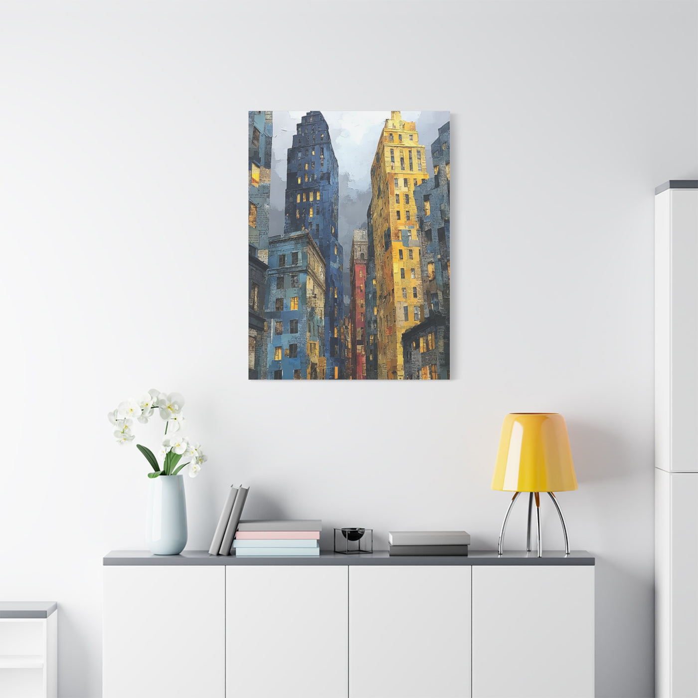 Urban Skyline Collage Composition Wall Art & Canvas Print