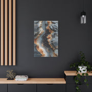Silver Geode Mineral Abstract Wall Art & Canvas Print
