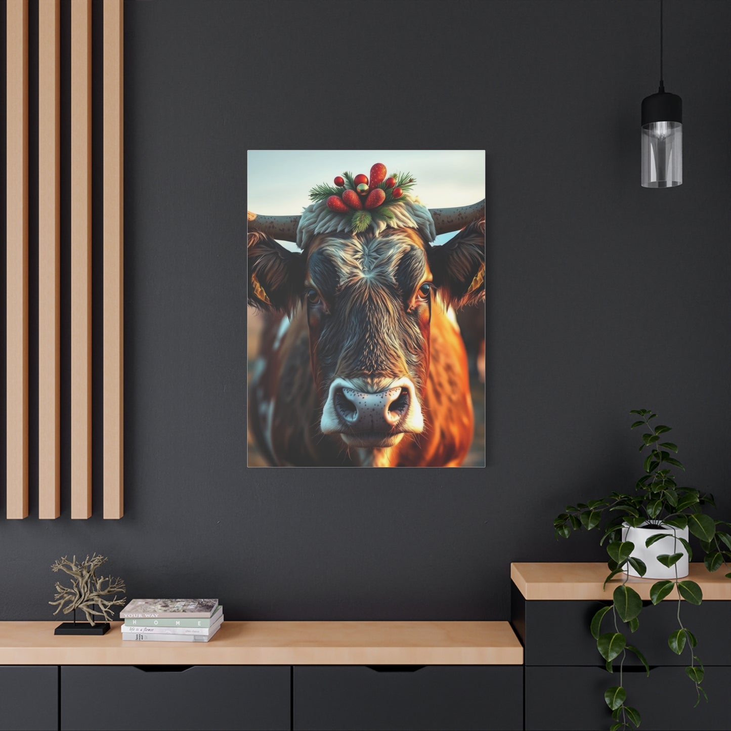 Elite Christmas Cow Art Vision Wall Art & Canvas Print