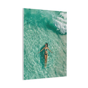 Aerial Ocean Serenity Woman Portrait Wall Art & Canvas Print