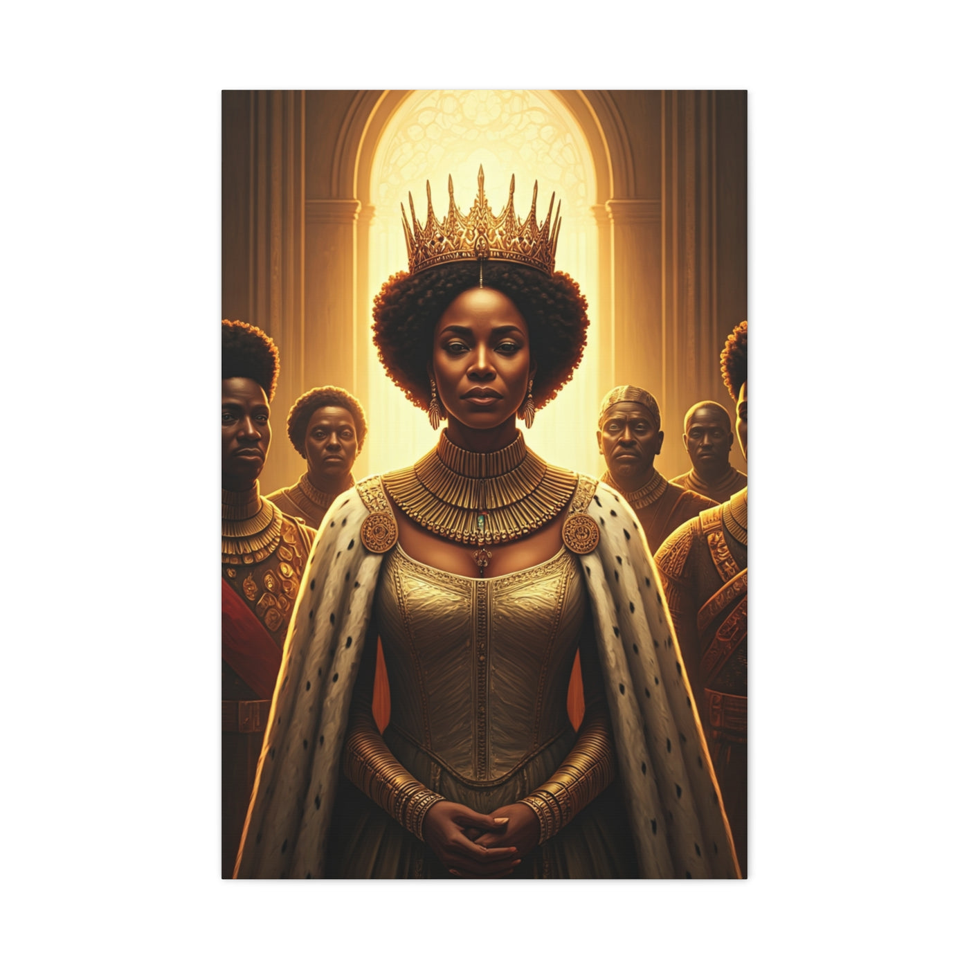 Golden Rain Regal Woman Wall Art & Canvas Prints