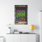 Imagine Graffiti Alley Door Street Wall Art & Canvas Print