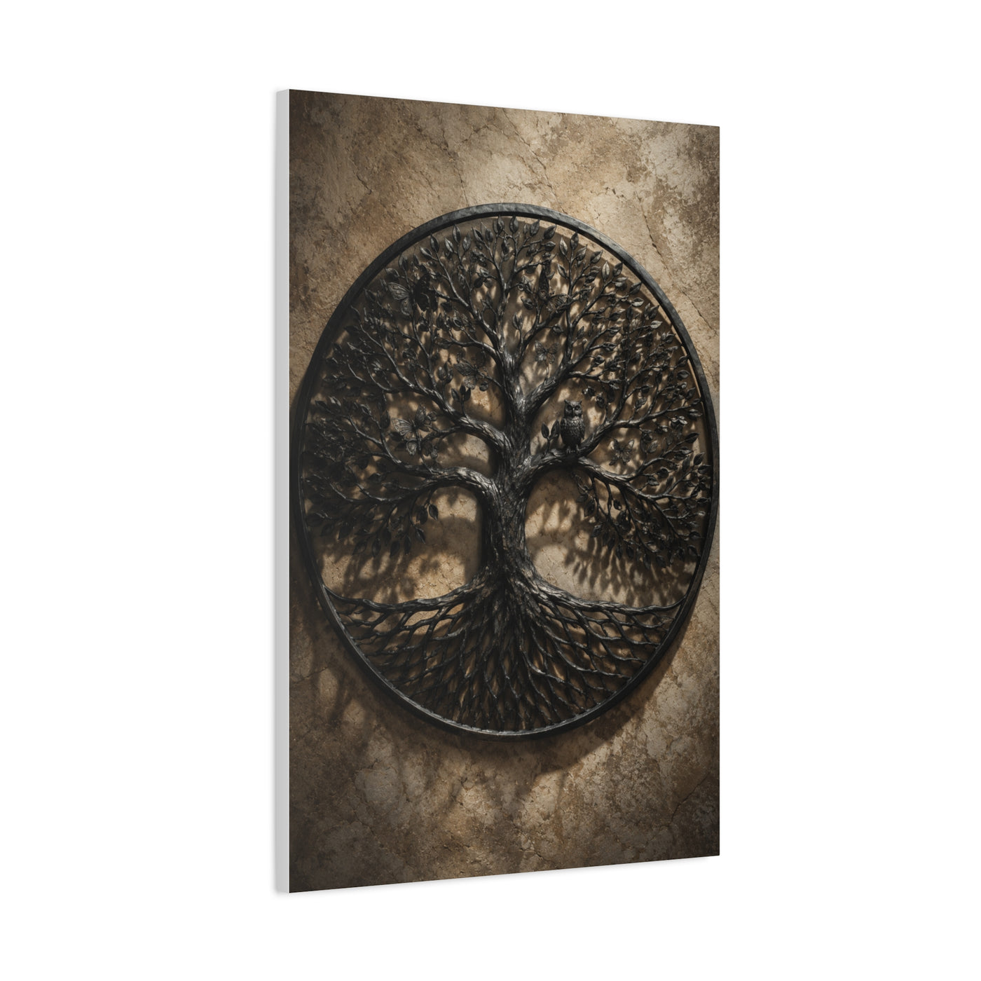 Metal Tree of Life Sculptural Relief Trees Wall Art & Canvas Print