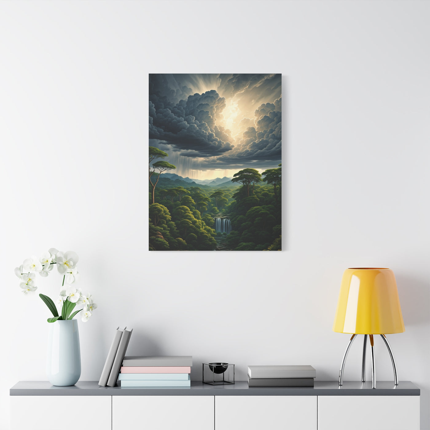 Stormlight Over Emerald Jungle Valley Wall Art & Canvas Prints