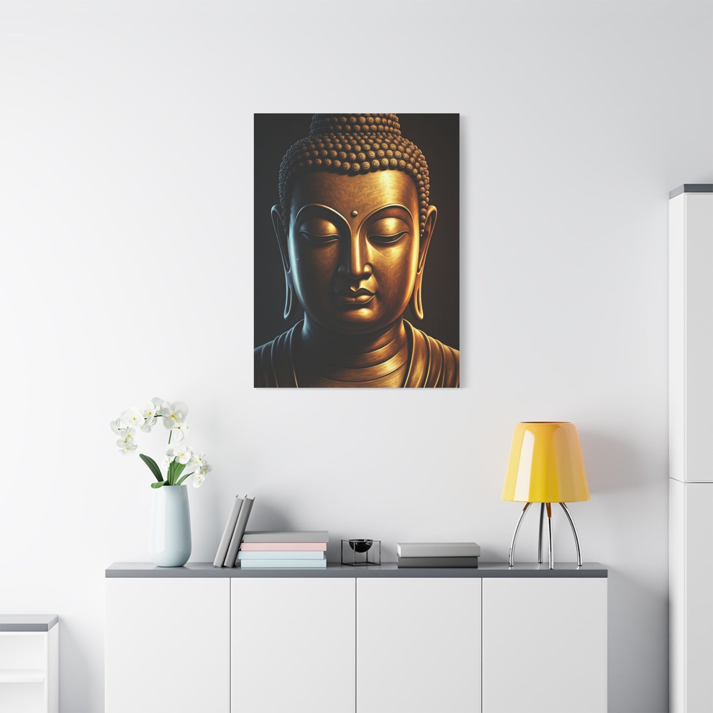 Shadow Glow Buddha Meditation Portrait Wall Art & Canvas Prints