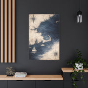 Vintage Nautical Map Ocean Composition Wall Art & Canvas Print