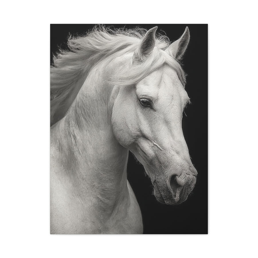 White Horse Fine Art Portrait Wall Art & Canvas Print