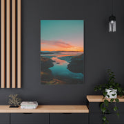 Coastal Sunset Horizon Reflection Wall Art & Canvas Print