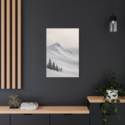 Snowy Mountain Ridge & Pines Wall Art & Canvas Print
