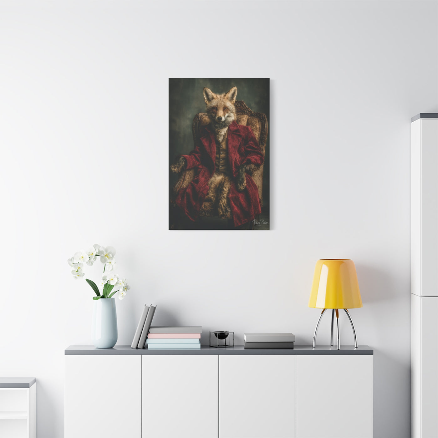 Gentleman Fox Aristocratic Portrait Wall Art & Canvas Print