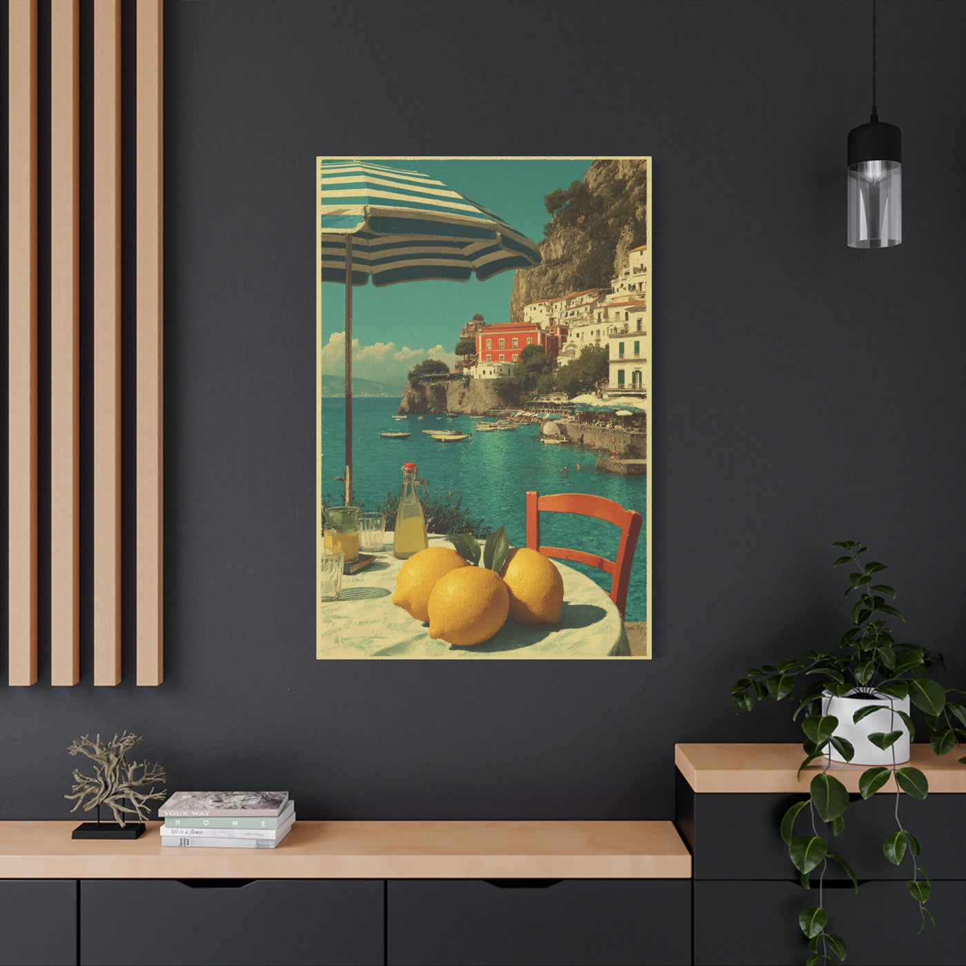 Vintage Amalfi Lemon Terrace Wall Art & Canvas Print