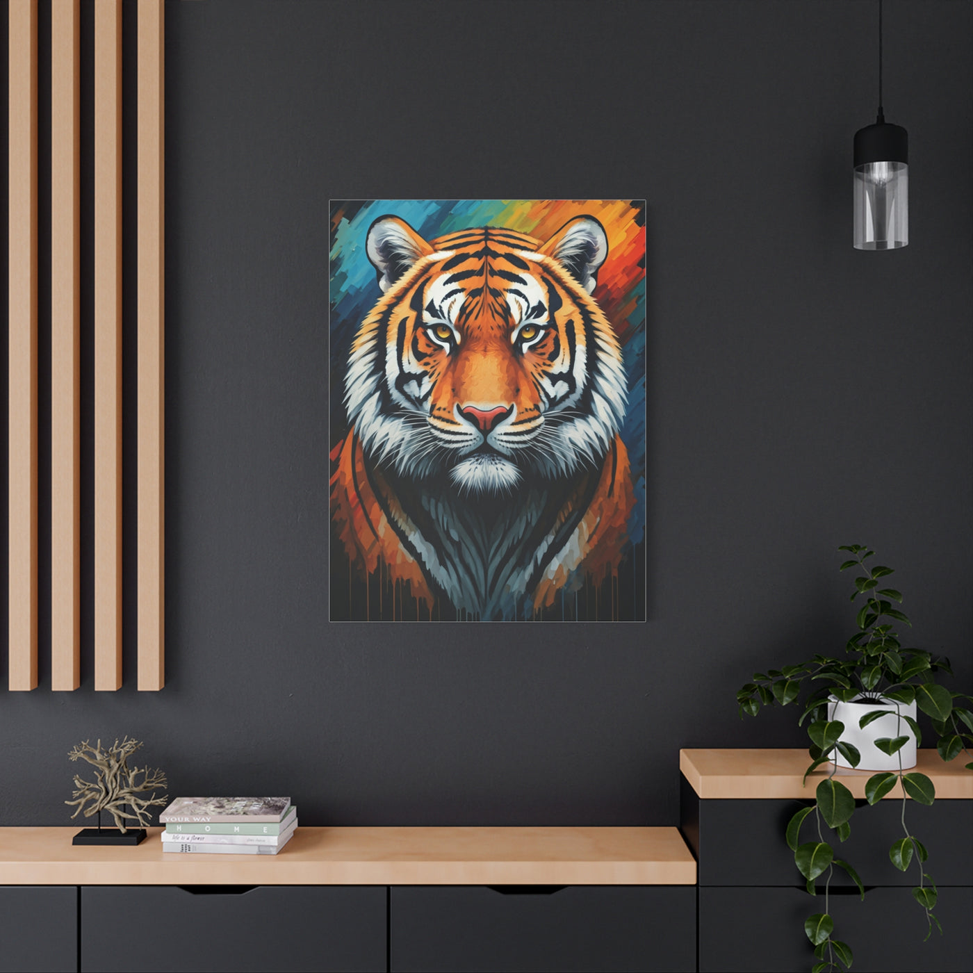 Fierce Ember Tiger Wall Art & Canvas Print