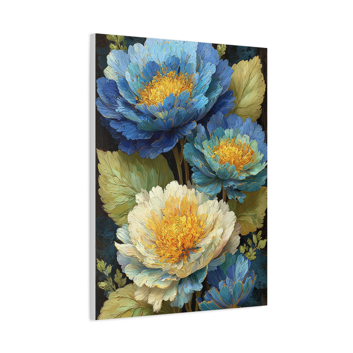 Blue Peony Bloom Elegance Wall Art & Canvas Print