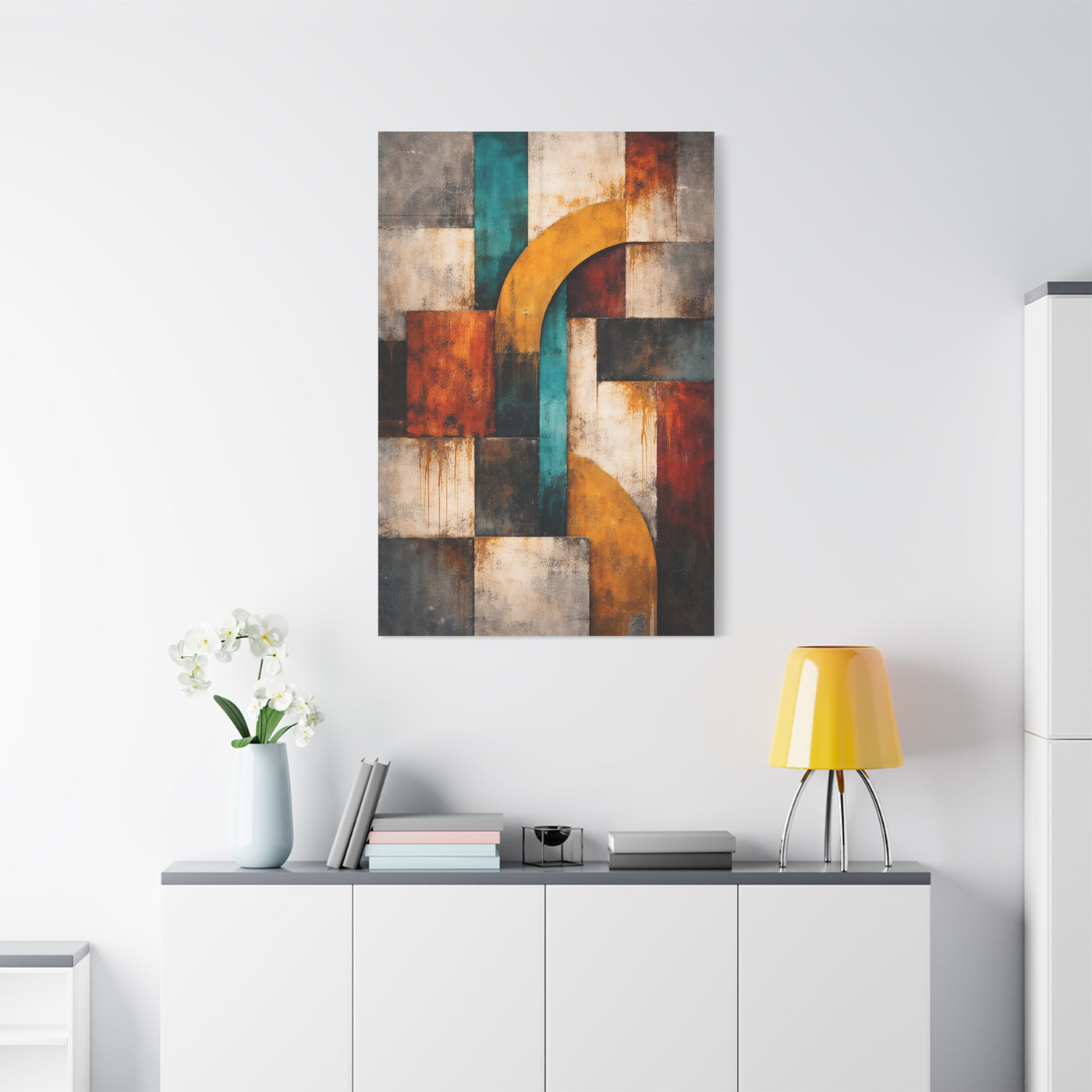 Warm Earthy Wabi-Sabi Abstract Landscape Wall Art & Canvas Print
