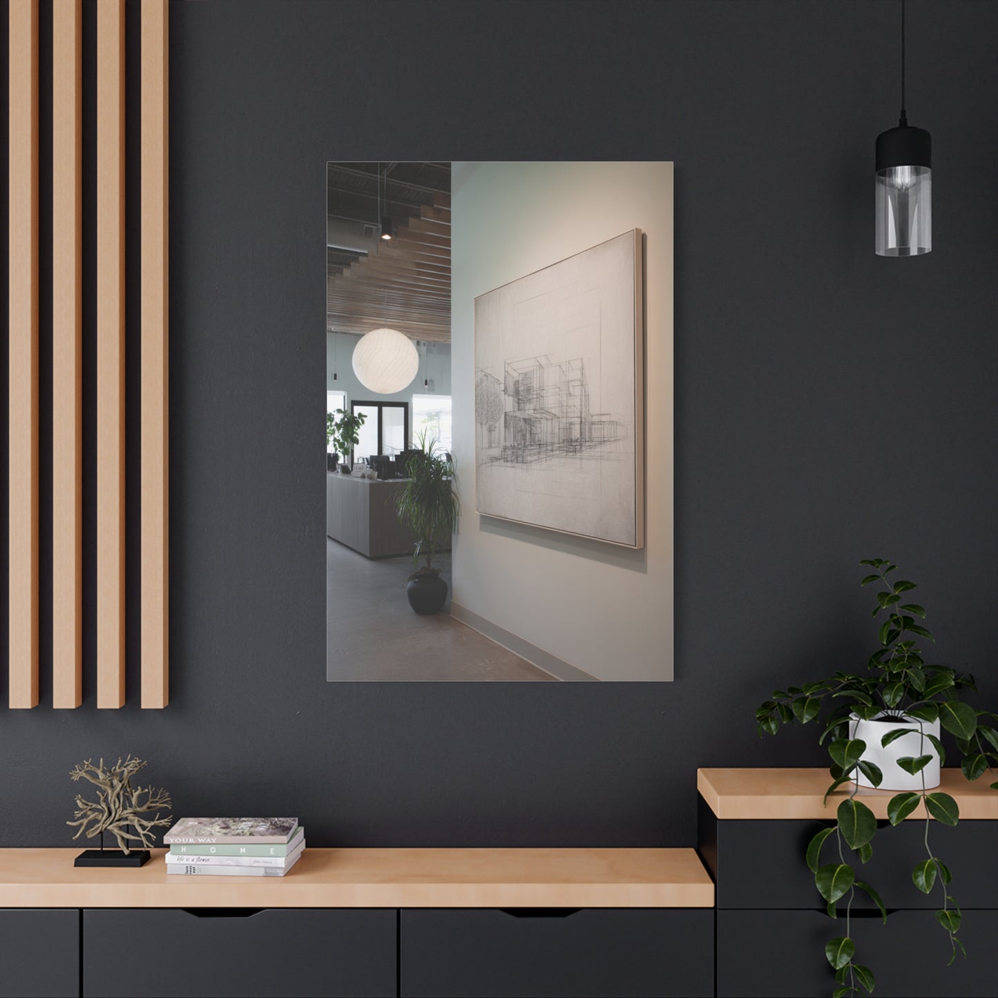 Refined Architectural Linework Artwork Wall Art & Canvas Print