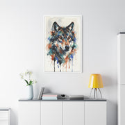 Watercolor Expression Wolf Portrait Abstract Wall Art & Canvas Print