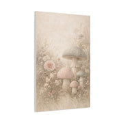 Vintage Pastel Mushroom Meadow Wall Art & Canvas Print