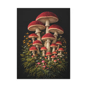 Mushroom Embroidered & Tufted Textile Art Wall Art & Canvas Print