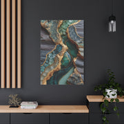 Emerald Geode Gold Vein Abstract Wall Art & Canvas Print