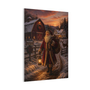 Rustic Farmhouse Santa at Dusk Wall Art & Canvas Print