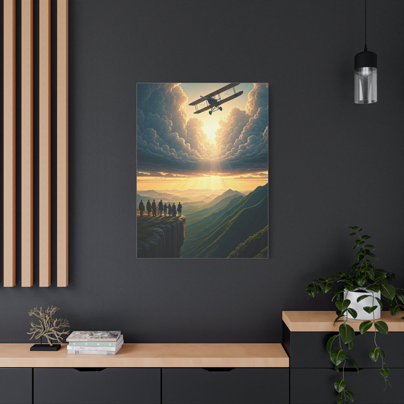 Vintage Airfield Dreams at Sunrise Wall Art & Canvas Prints