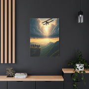 Vintage Airfield Dreams at Sunrise Wall Art & Canvas Prints
