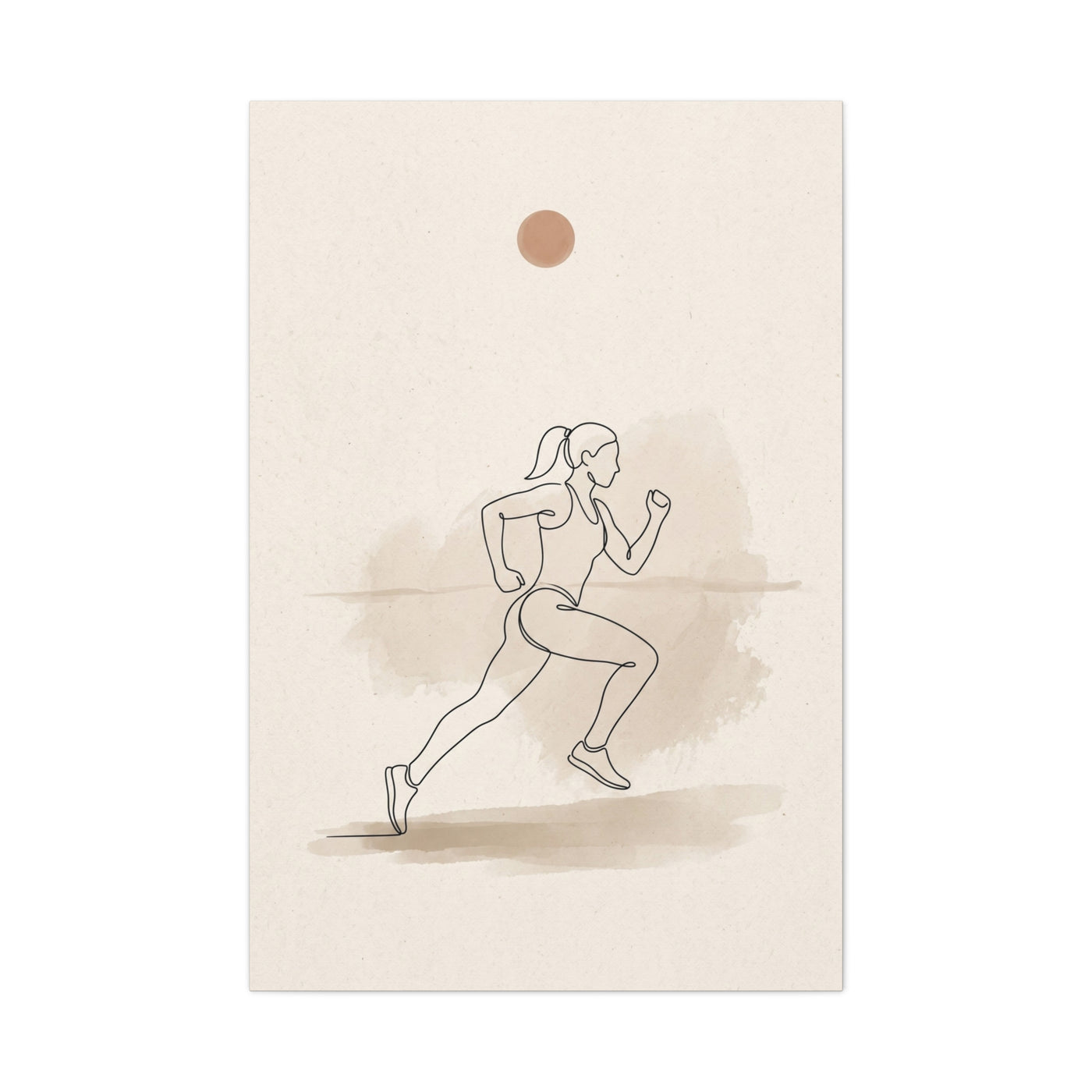 Minimal Marathon Runner Sports Wall Art & Canvas Print
