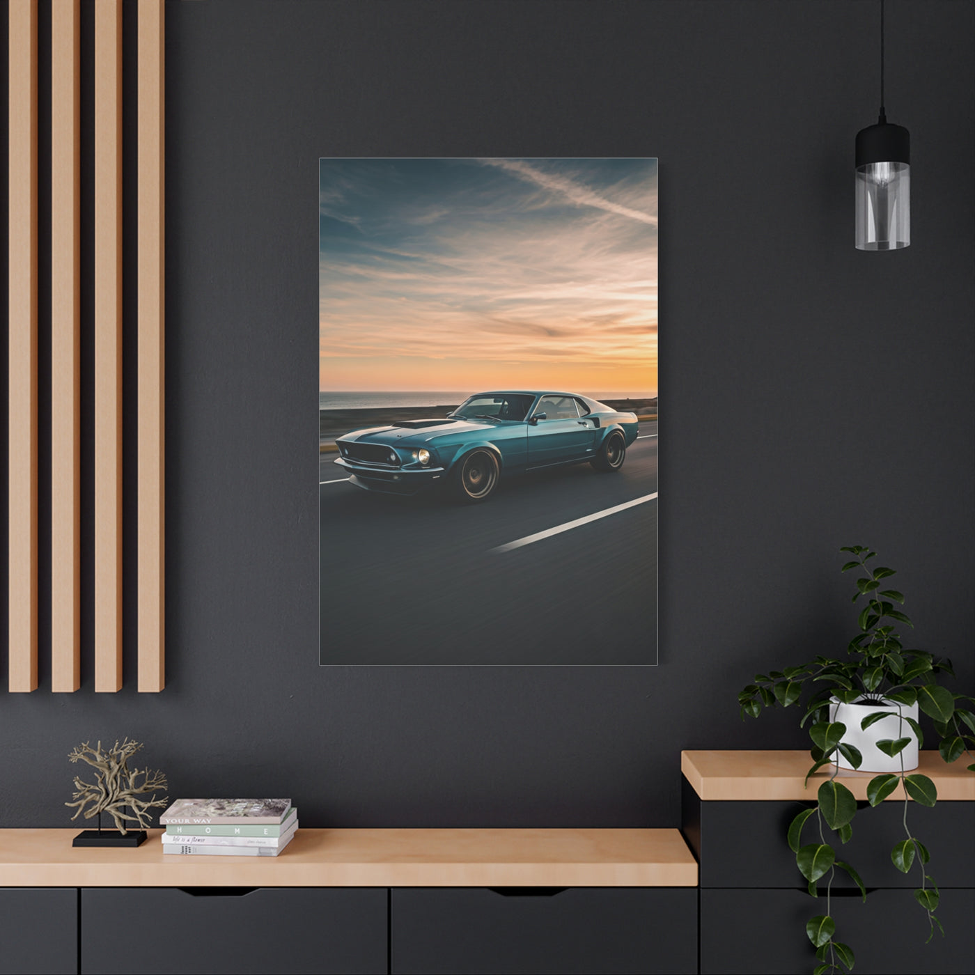 1969 Ford Mustang Fastback Restomod Coastal Run Wall Art & Canvas Prints
