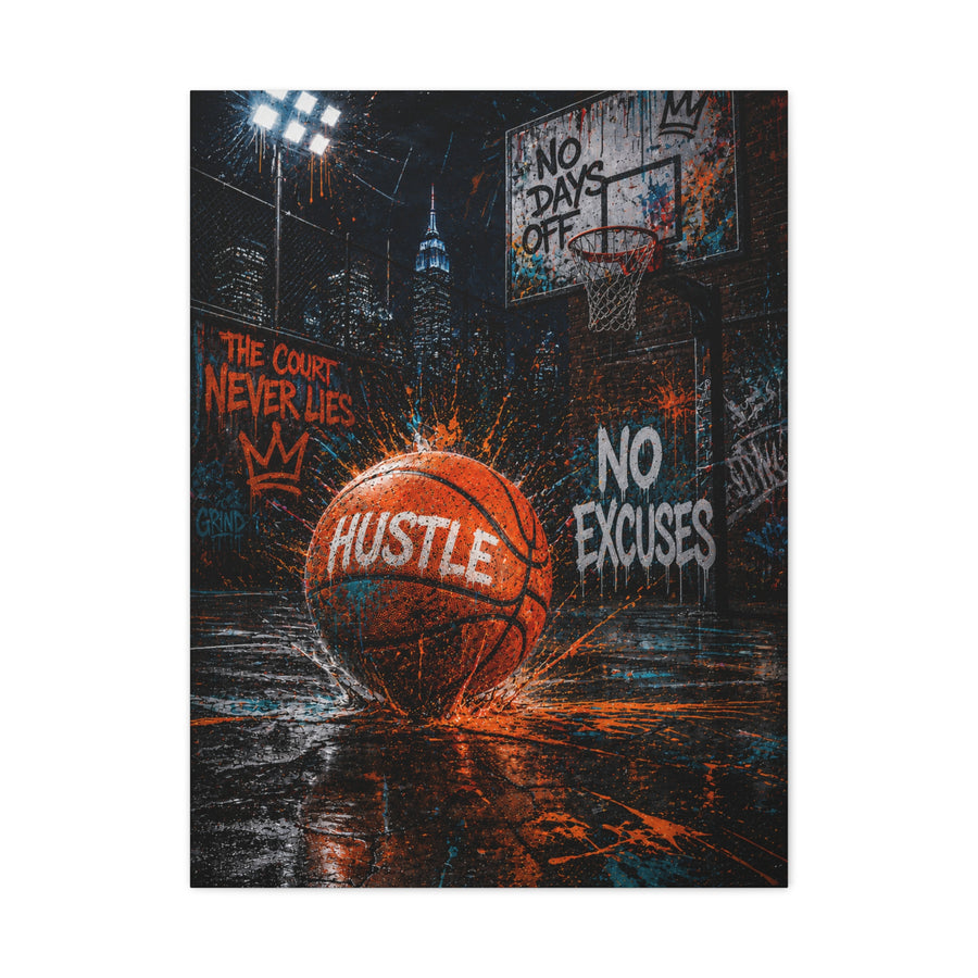 Street Basketball Hustle Graffiti Street Wall Art & Canvas Print