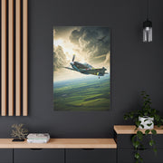 Classic Propeller Plane Over Open Fields Wall Art & Canvas Prints