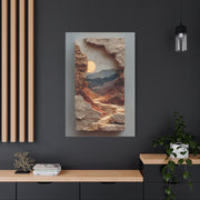 Sculptural Desert Window Relief Wall Art & Canvas Print