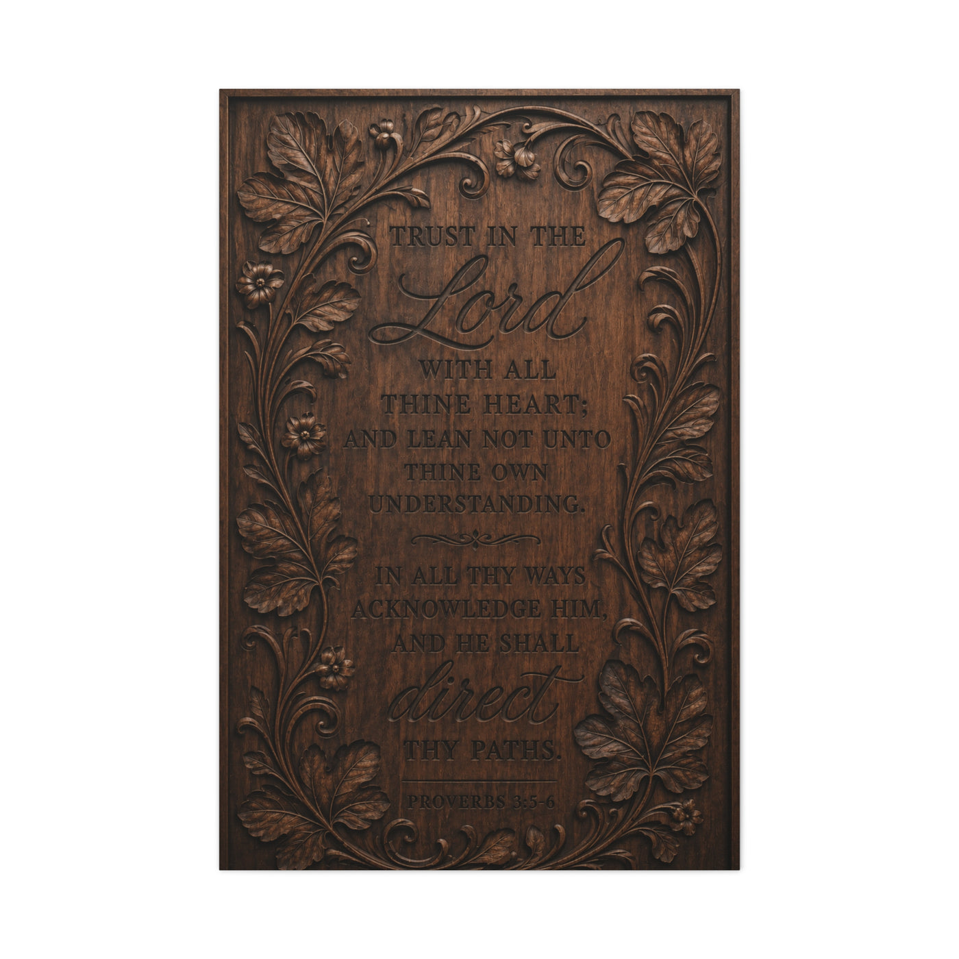 Proverbs Heirloom Wood Scripture Wall Art & Canvas Print