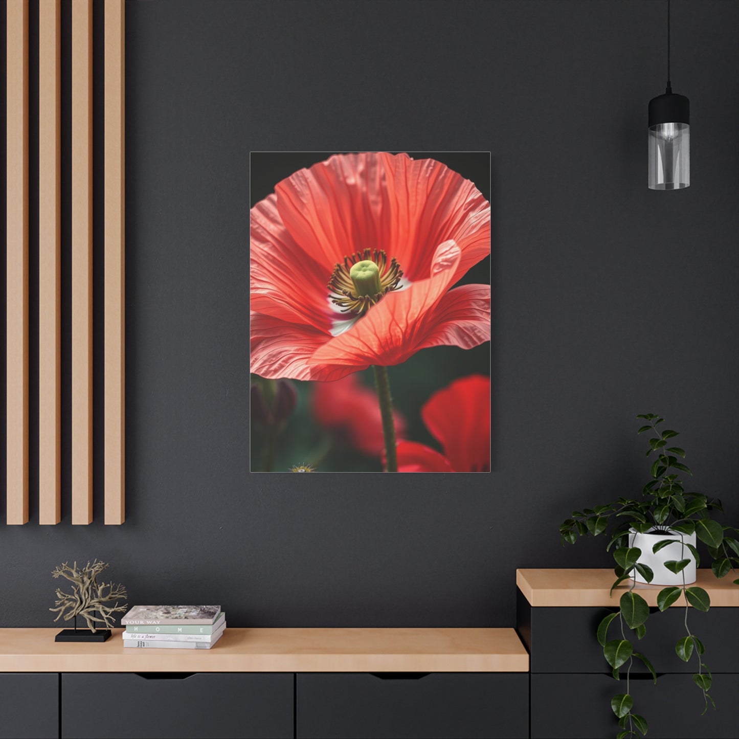 Poppy Flower Art Refined Canvas Wall Art & Canvas Print