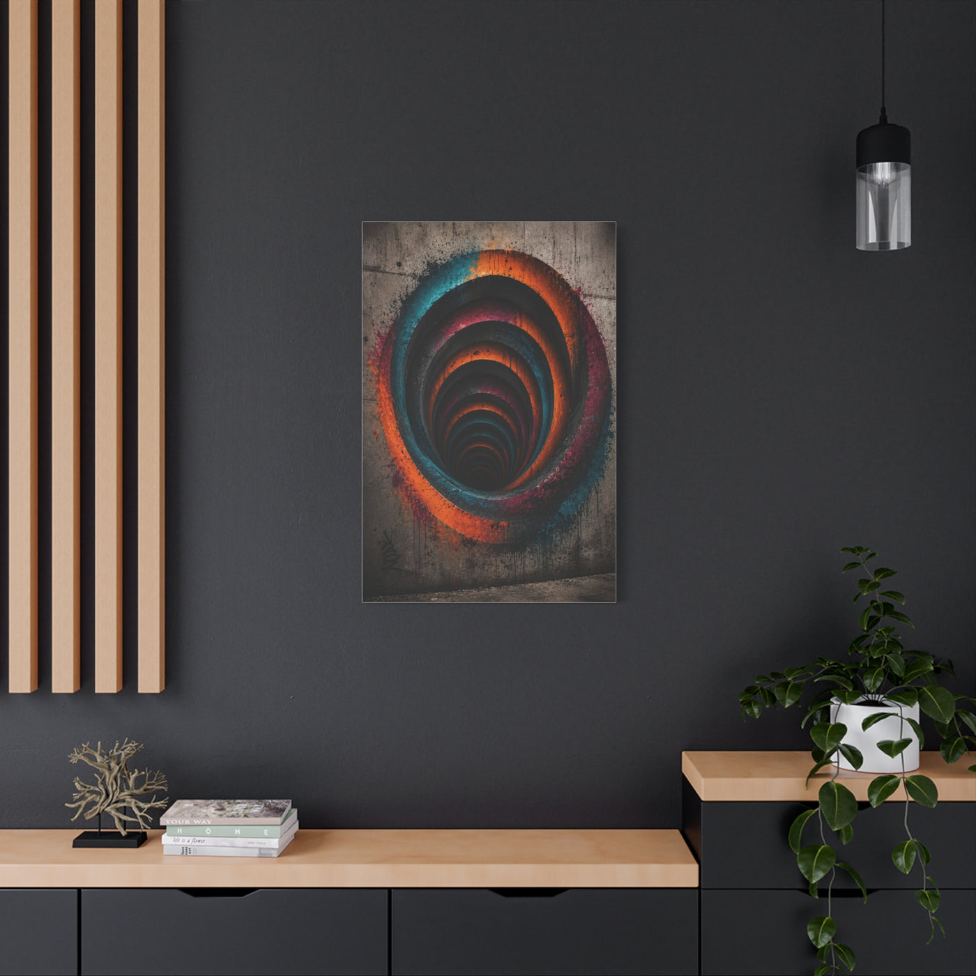 Urban Vortex Graffiti Tunnel Street Wall Art & Canvas Print