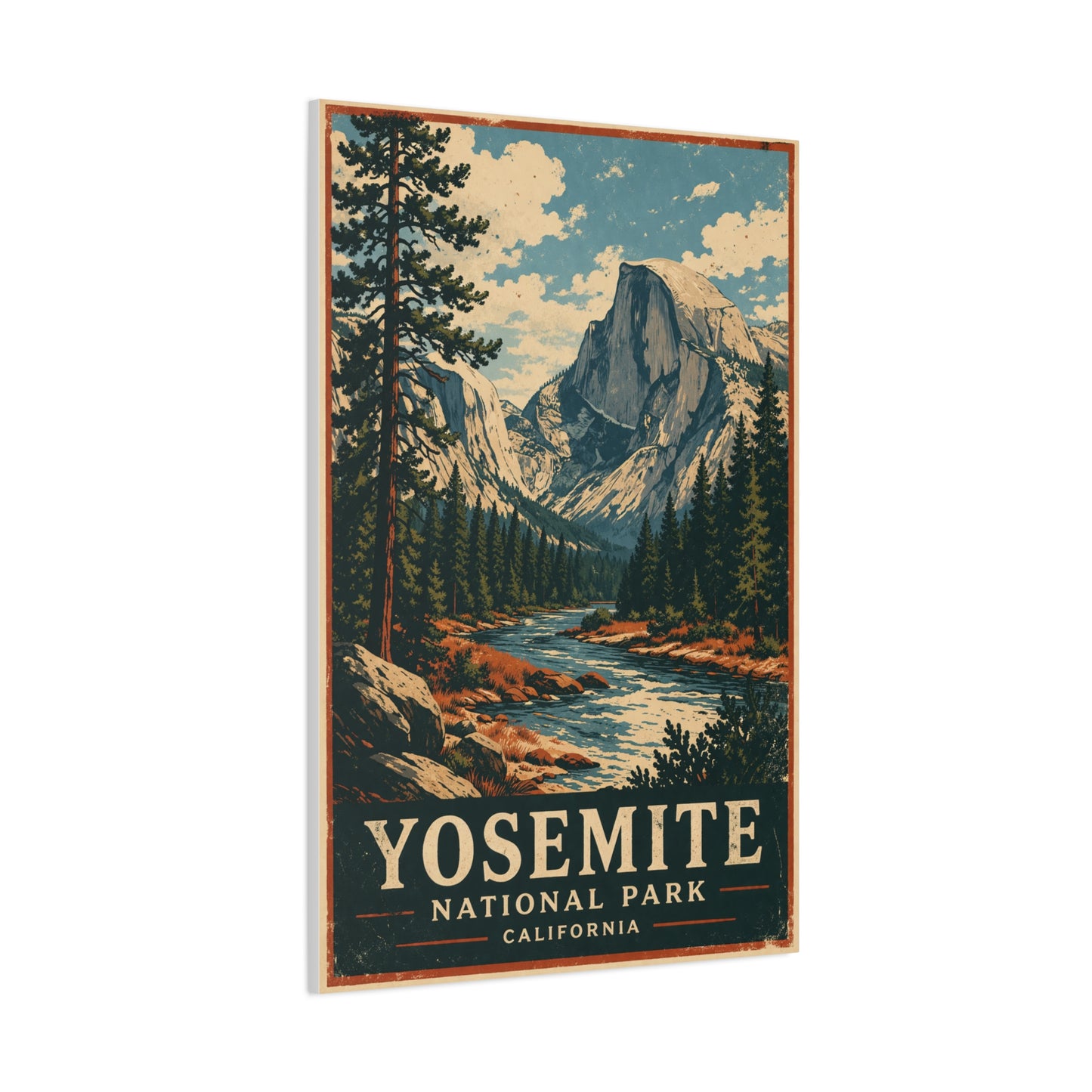 Vintage Yosemite National Park Poster Wall Art & Canvas Print