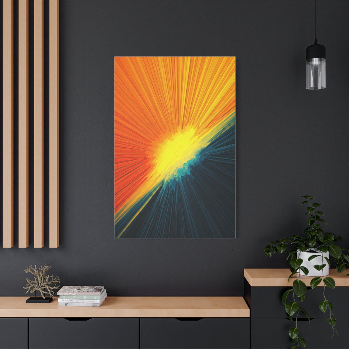 Golden Horizon Energy Abstract Wall Art & Canvas Prints