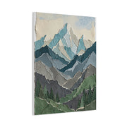 Hand-Torn Paper Collage Mountain Range Wall Art & Canvas Print
